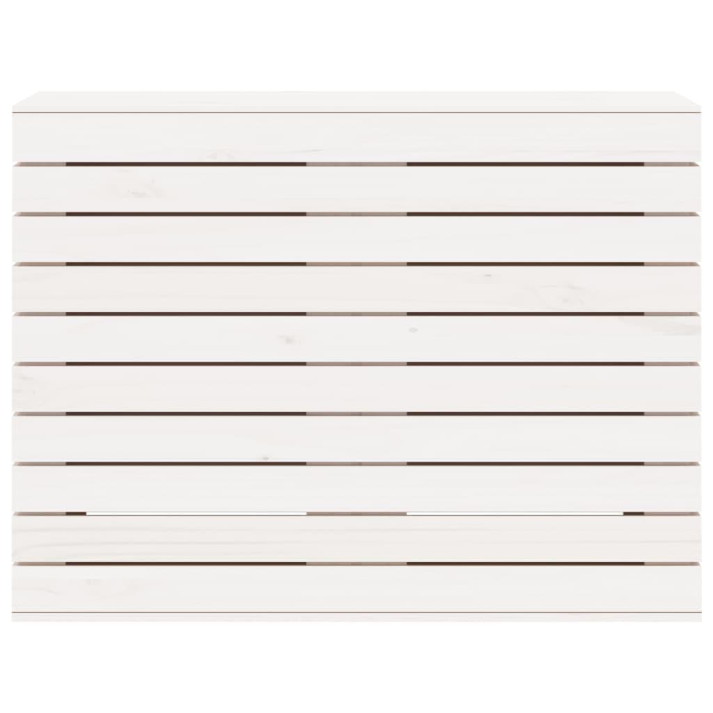 Laundry Basket White 88.5x44x66 cm Solid Wood Pine