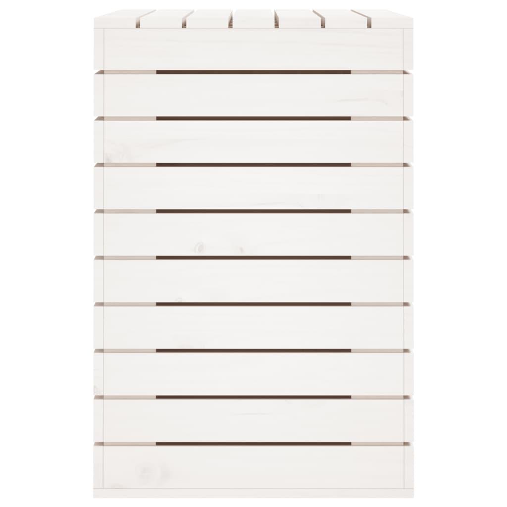Laundry Basket White 88.5x44x66 cm Solid Wood Pine
