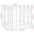 Garden Planter with Fence Design 50x50x50 cm Solid Wood Pine