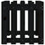 Garden Planter with Fence Design Black 50x50x50 cm Solid Wood Pine