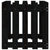 Garden Planter with Fence Design Black 50x50x50 cm Solid Wood Pine