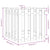 Garden Planter with Fence Design Black 50x50x50 cm Solid Wood Pine