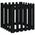 Garden Planter with Fence Design Black 60x60x60 cm Solid Wood Pine
