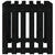 Garden Planter with Fence Design Black 60x60x60 cm Solid Wood Pine