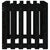 Garden Planter with Fence Design Black 60x60x60 cm Solid Wood Pine