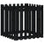 Garden Planter with Fence Design Black 70x70x70 cm Solid Wood Pine