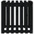 Garden Planter with Fence Design Black 70x70x70 cm Solid Wood Pine
