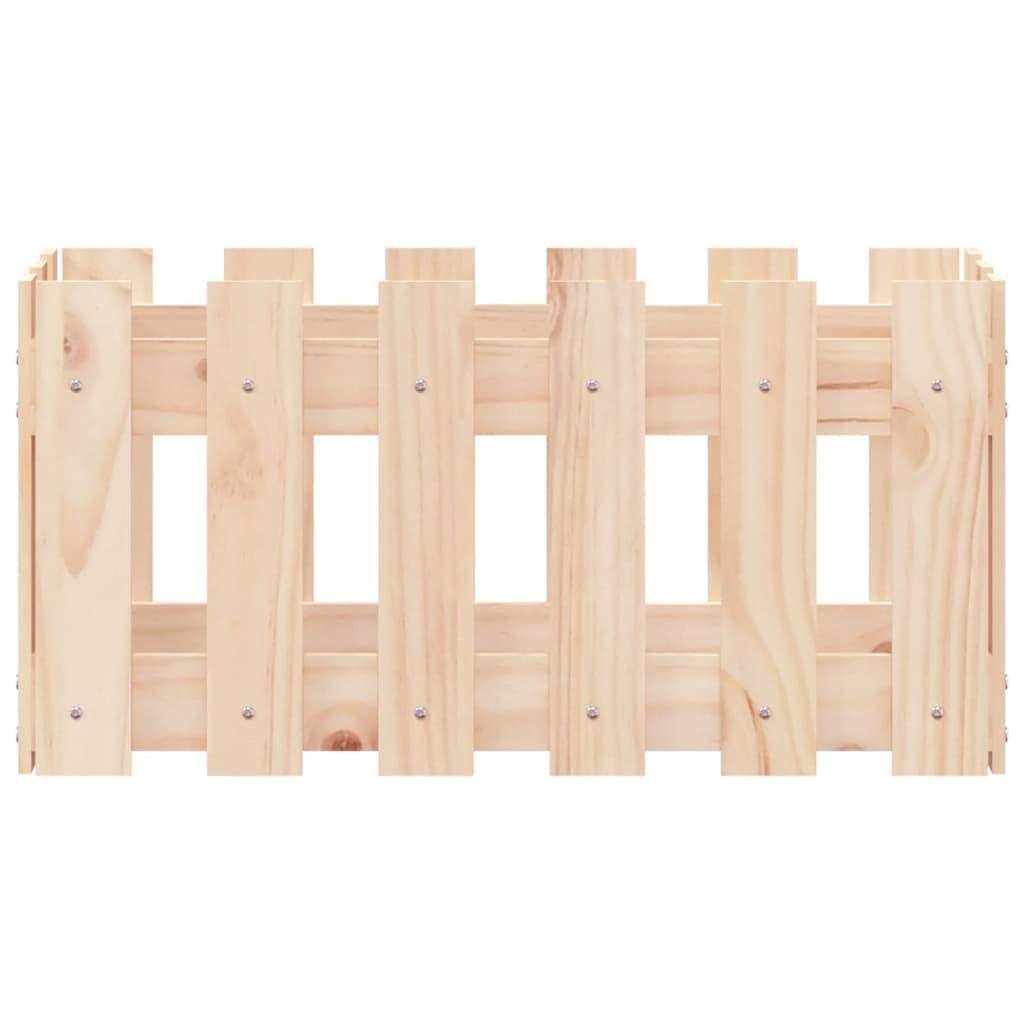 Garden Planter with Fence Design 60x30x30 cm Solid Wood Pine