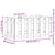 Garden Planter with Fence Design 60x30x30 cm Solid Wood Pine