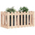Garden Raised Bed with Fence Design 100x50x50 cm Solid Wood Pine