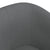 Tub Chair with Footstool Dark Grey Fabric
