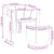 Tub Chair with Footstool Dark Grey Fabric