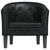 Tub Chair Black Faux Leather