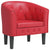 Tub Chair Red Faux Leather