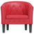 Tub Chair Red Faux Leather