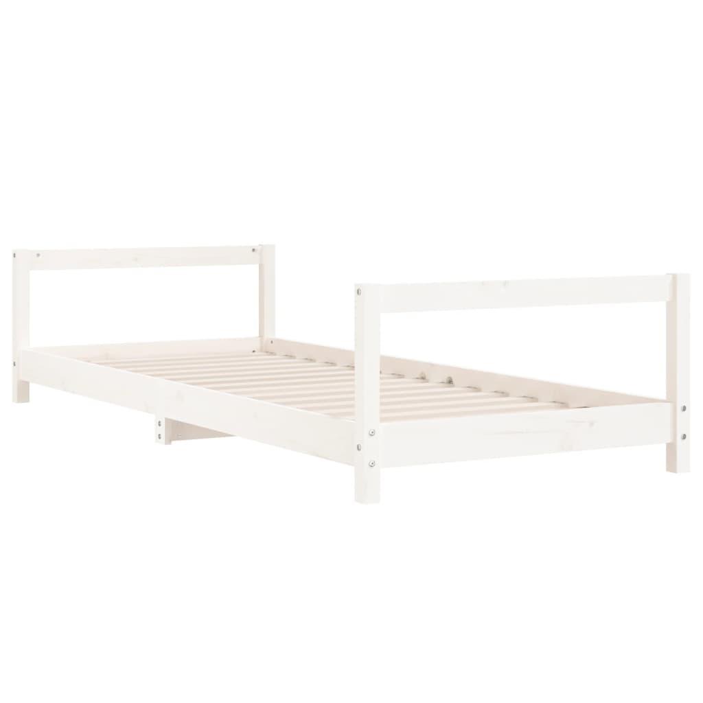 Kids Bed Frame White 90x190 cm Solid Wood Pine