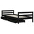 Kids Bed Frame with Drawers Black 90x190 cm Solid Wood Pine