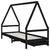 Kids Bed Frame with Drawers Black 90x190 cm Solid Wood Pine