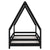 Kids Bed Frame Black 90x190 cm Solid Wood Pine