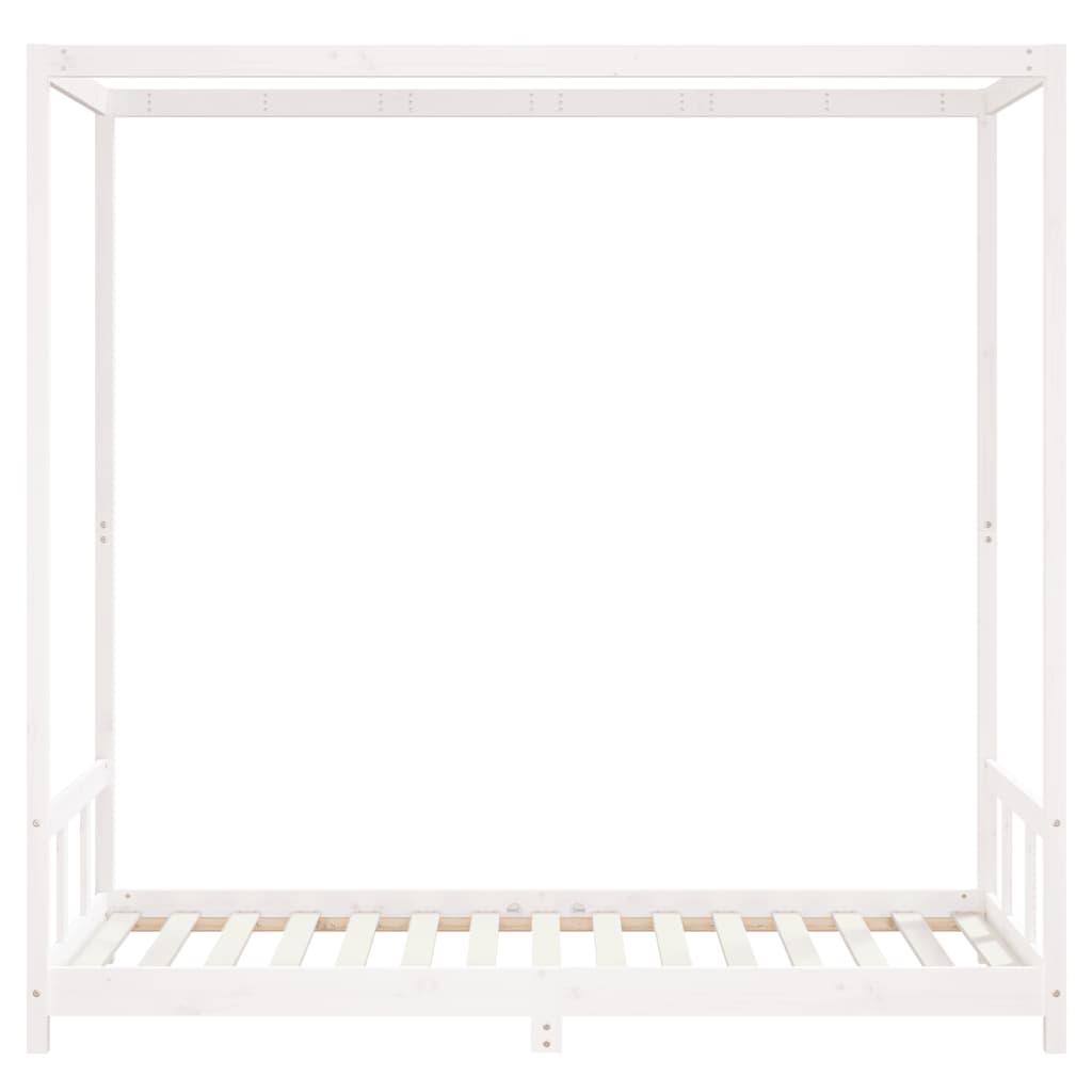 Kids Bed Frame White 90x190 cm Solid Wood Pine