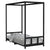 Kids Bed Frame Black 90x190 cm Solid Wood Pine