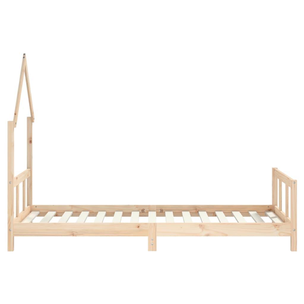 Kids Bed Frame 92x187 cm Single Solid Wood Pine