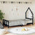 Kids Bed Frame Black 92x187 cm Single Solid Wood Pine