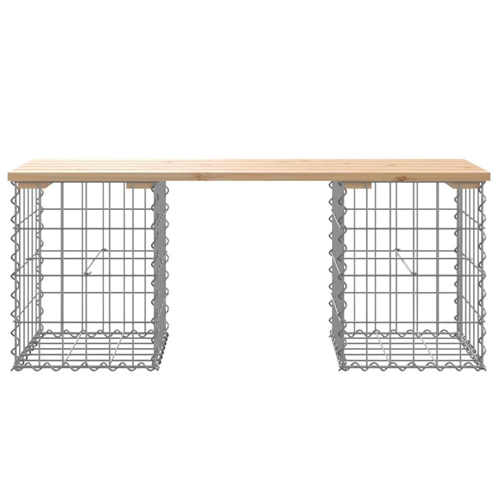 Garden Bench Gabion Design 103x31x42 cm Solid Wood Pine