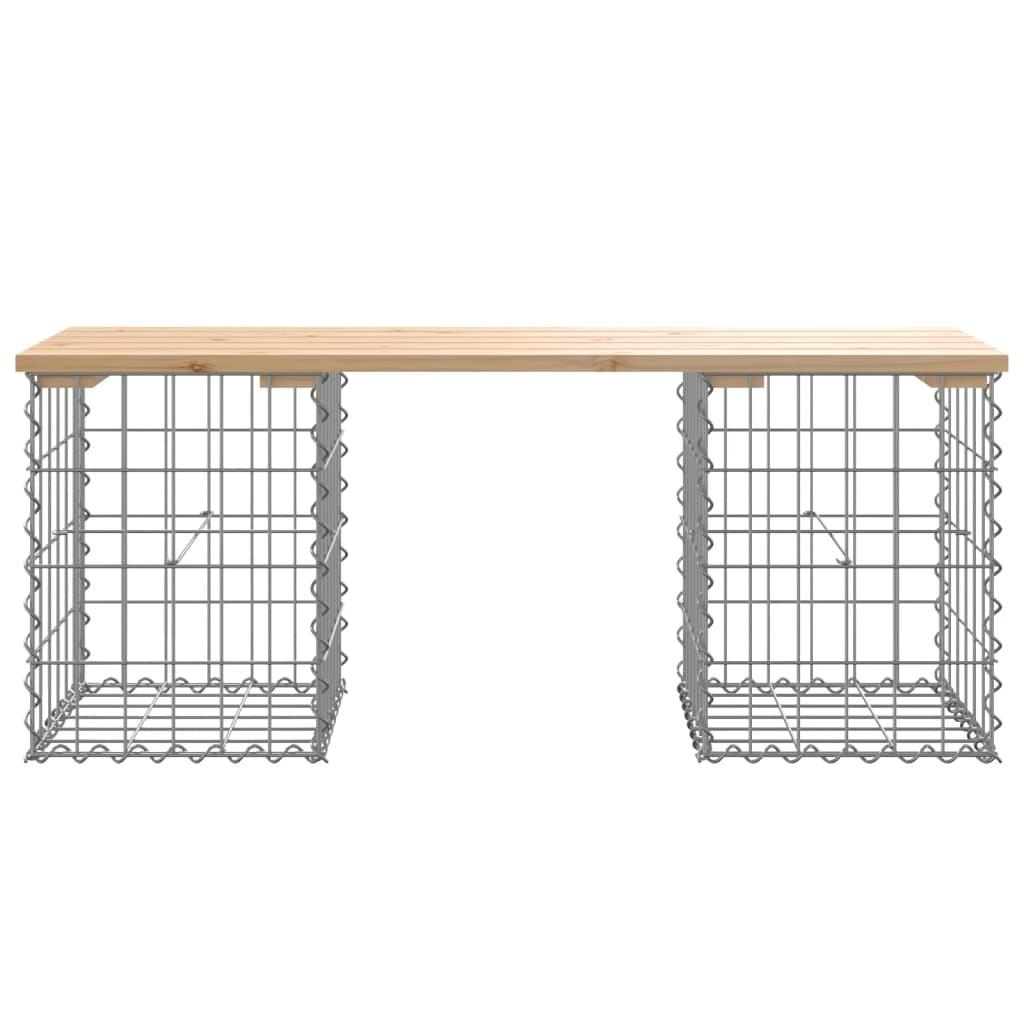Garden Bench Gabion Design 103x31x42 cm Solid Wood Pine