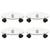 Plant Rollers 4 pcs 28 cm Tempered Glass Round