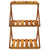 3-Tier Folding Shelf Brown 43x31x63 cm Solid Wood Acacia