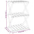 3-Tier Folding Shelf Brown 43x31x63 cm Solid Wood Acacia