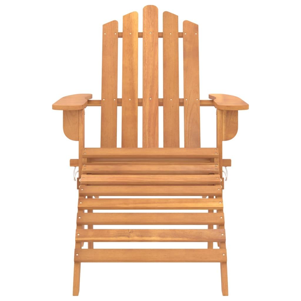 Garden Adirondack Chairs with Footrests 2 pcs Solid Wood Acacia