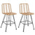Bar Stools 2 pcs 45x56x103.5 cm PE Rattan and Steel