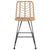 Bar Stools 2 pcs 45x56x103.5 cm PE Rattan and Steel