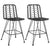Bar Stools 2 pcs Black 45x56x103.5 cm PE Rattan and Steel