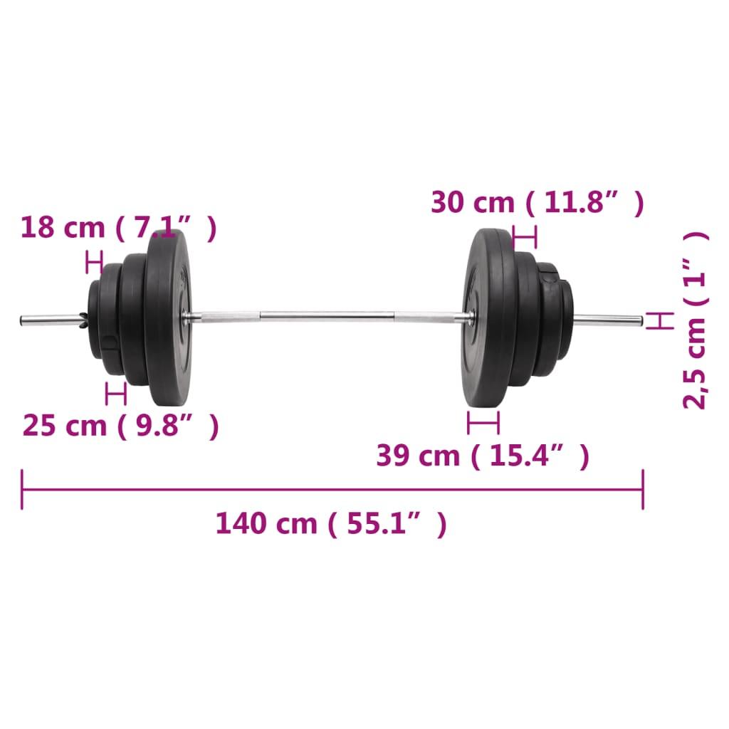 Barbell with Plates 60 kg