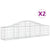 Arched Gabion Baskets 2 pcs 200x30x40/60 cm Galvanised Iron