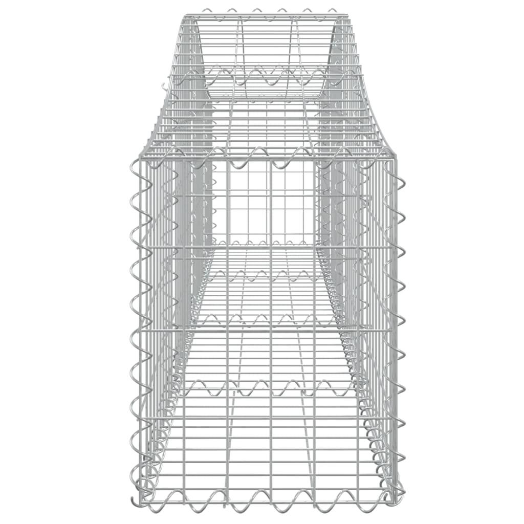 Arched Gabion Baskets 4 pcs 200x30x40/60 cm Galvanised Iron