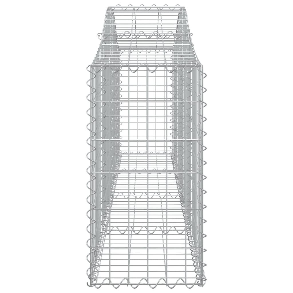 Arched Gabion Baskets 2 pcs 200x30x60/80 cm Galvanised Iron