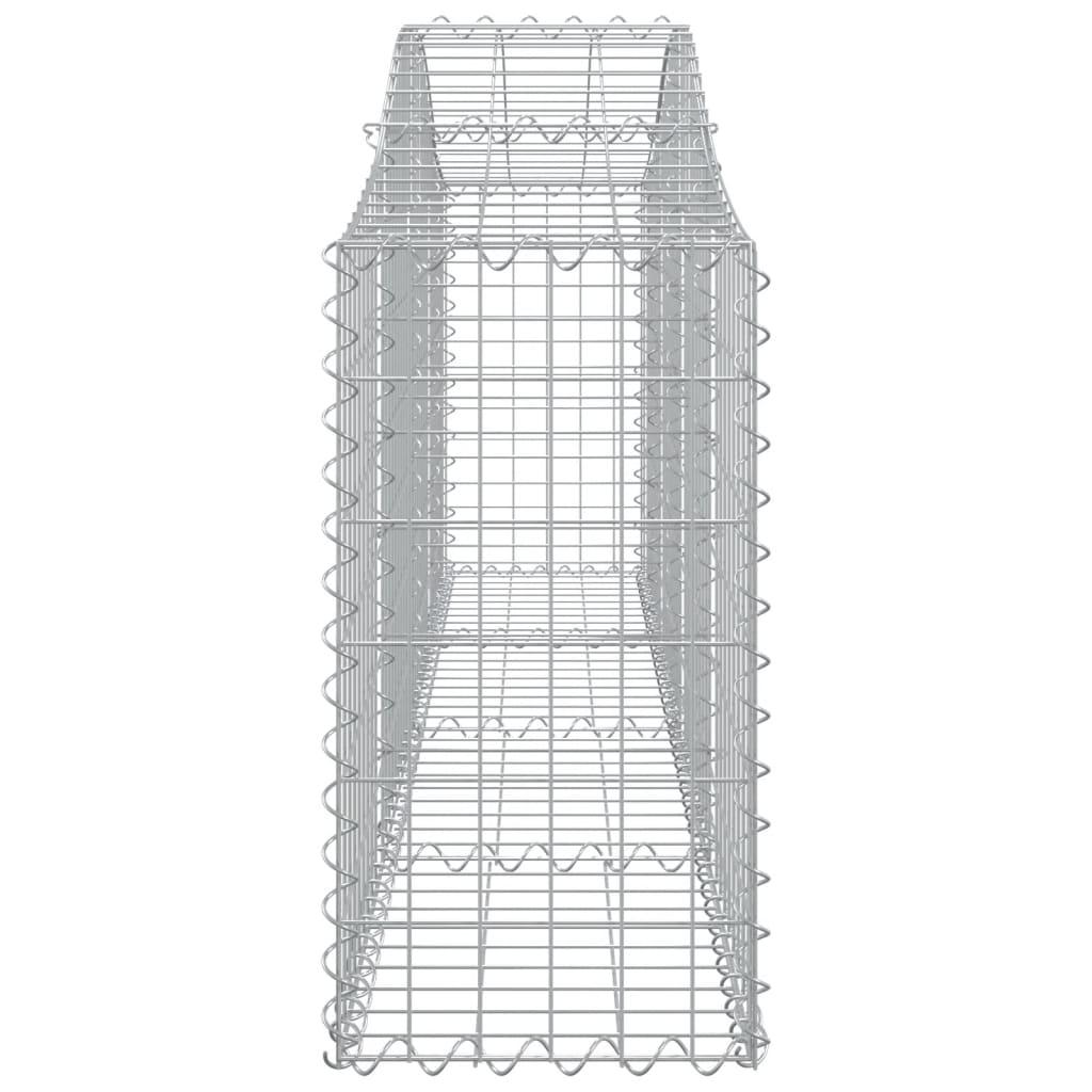 Arched Gabion Baskets 3 pcs 200x30x60/80 cm Galvanised Iron