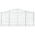 Arched Gabion Baskets 2 pcs 200x30x80/100 cm Galvanised Iron