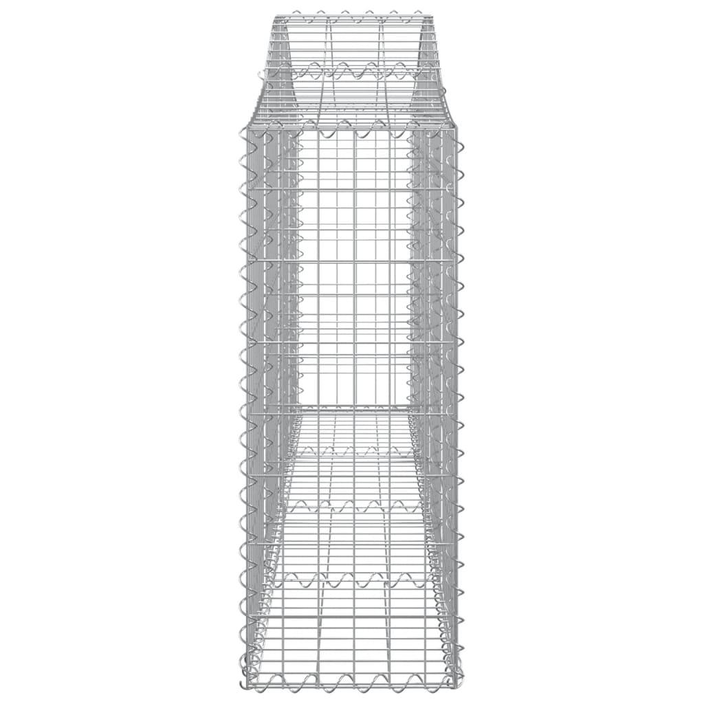 Arched Gabion Baskets 5 pcs 200x30x80/100 cm Galvanised Iron