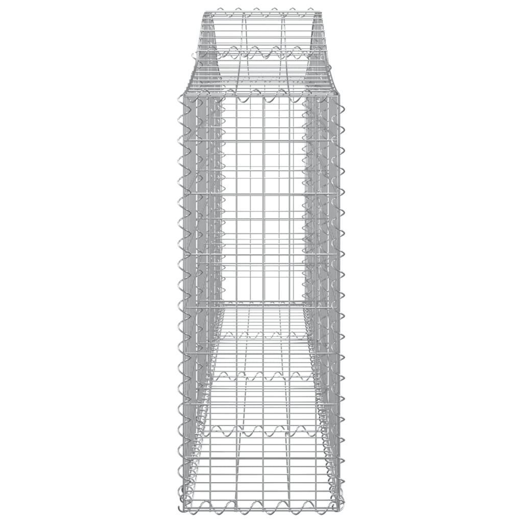 Arched Gabion Baskets 6 pcs 200x30x80/100 cm Galvanised Iron