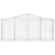 Arched Gabion Baskets 9 pcs 200x30x80/100 cm Galvanised Iron