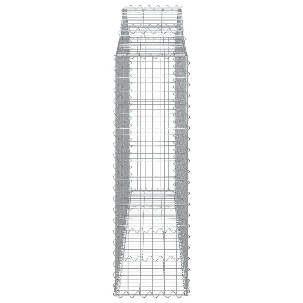 Arched Gabion Baskets 3 pcs 200x30x100/120 cm Galvanised Iron