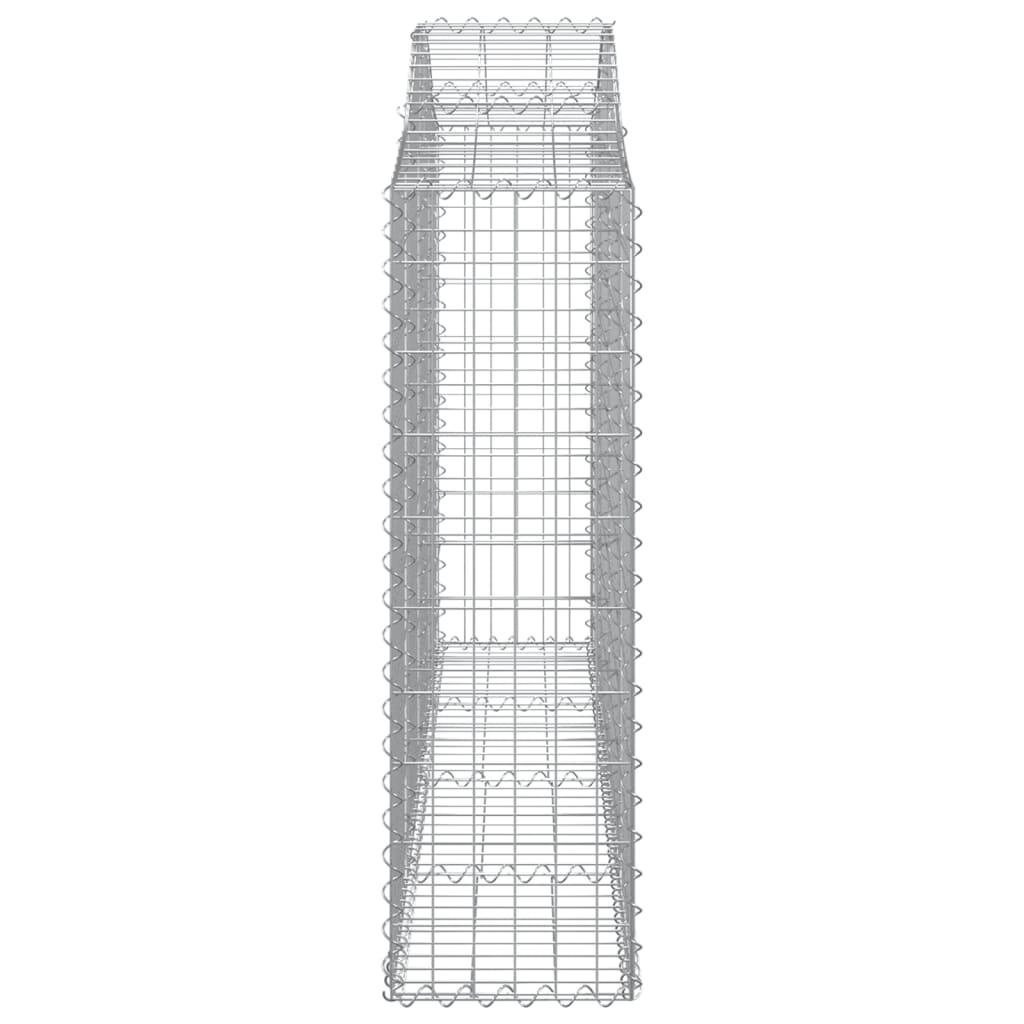 Arched Gabion Baskets 4 pcs 200x30x100/120 cm Galvanised Iron