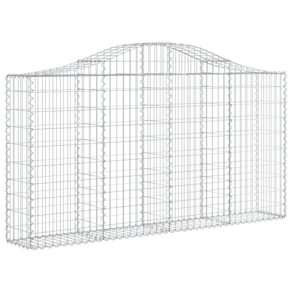 Arched Gabion Baskets 5 pcs 200x30x100/120 cm Galvanised Iron