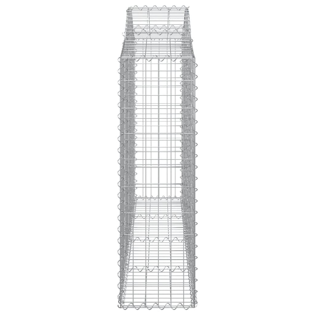 Arched Gabion Baskets 5 pcs 200x30x100/120 cm Galvanised Iron