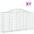 Arched Gabion Baskets 7 pcs 200x30x100/120 cm Galvanised Iron